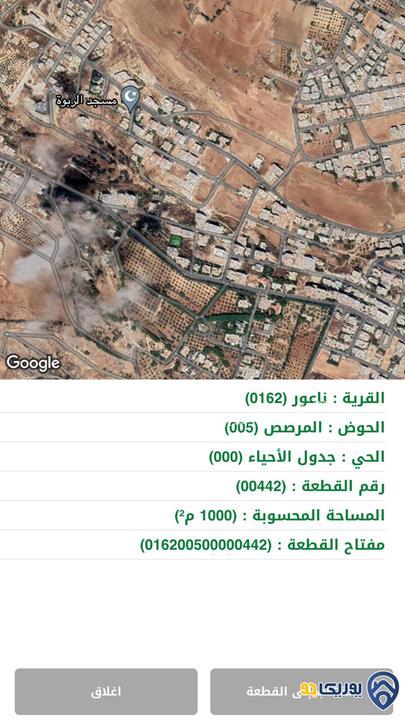 ارض مساحة 1000م للبيع في ناعور-عمان