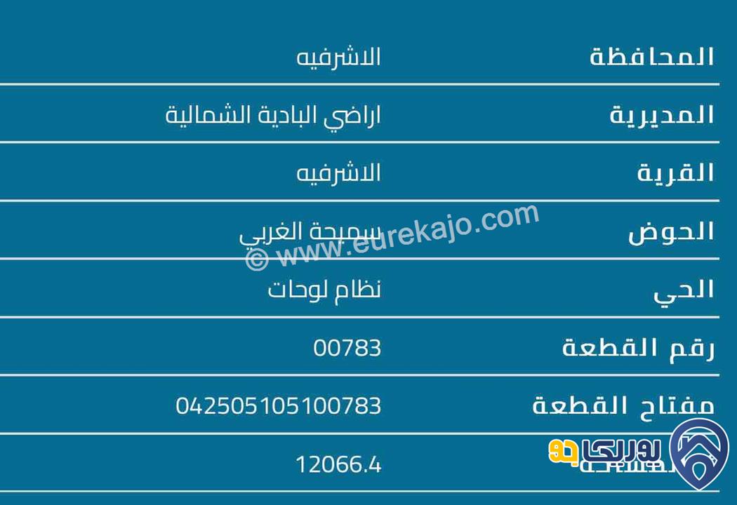 قطعة ارض مساحتها 12 دونم من أراضي المفرق البادية الشمالية