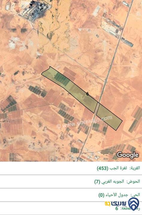 قطعة ارض مساحة 50000م للبيع في المفرق-ثغرة الجب