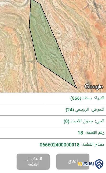 قطعة ارض مساحة 76850م للبيع في معان-آيل